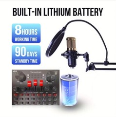 5 Core RM 8 BG Wired Professional Condenser Microphone Kit with Mixer