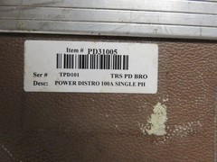 Power Distro PD31005 100A single Pha in Road case