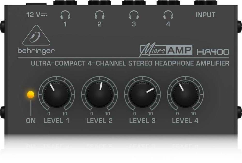 BEHRINGER MICROAMP HA400 DJ EQUIPMENT STEREO HEADPHONE MICRO AMPLIFIER ‎HA400