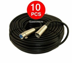 10x 50Ft Shielded XLR 3-Pin Male Female Mic Cord Audio Microphone Cable 50′ Foot