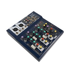4 Channel Audio Mixer Bluetooth USB DJ Sound Mixing Console Studio Karaoke Mixer