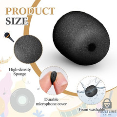 20 Pack Mini Microphone Foam Covers – 2mm Hole Windscreen Pop Filters