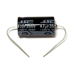100pc Electrolytic Capacitor GHA 47uF 350V -25~+105℃ 2000hr Axial RoHS SC Taiwan