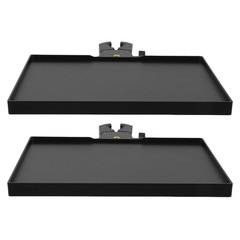 2Pcs Durable Microphone Stand Plastic Tray Clamp on with Stable Grip for Home