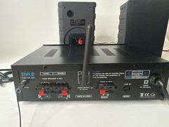 Pyle PFA600BU Bluetooth Stereo Amplifier Receiver w/ (2) Optimus Pro X7 Speakers