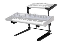Rockville Dual Shelf Laptop+Controller Stand for Nektar Impact LX49+ Keyboard
