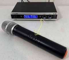 GTD Audio 2 Channel VHF Handheld Wireless Microphone System V-28 + 2 Microphones