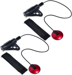 2Pcs Professional Piezo Contact Microphone Set 1/4″ Jack for Instruments
