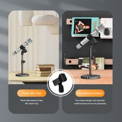 4 Pcs Microphone Bracket Clamp Holder Microphone Microphone Mount Desk