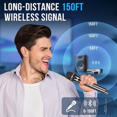 2Pcs Professional UHF Handheld Microphone system Karaoke w/ Adapter Receiver US