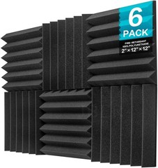 6 Square Feet of Acoustic Treatment Foam – Ideal for Home Studios and Offices