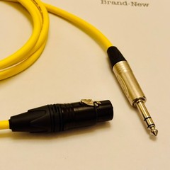 1-30 ft Mogami 2534 Star-Quad Yellow | Choose Neutrik XLR/TRS | Bulk Ready