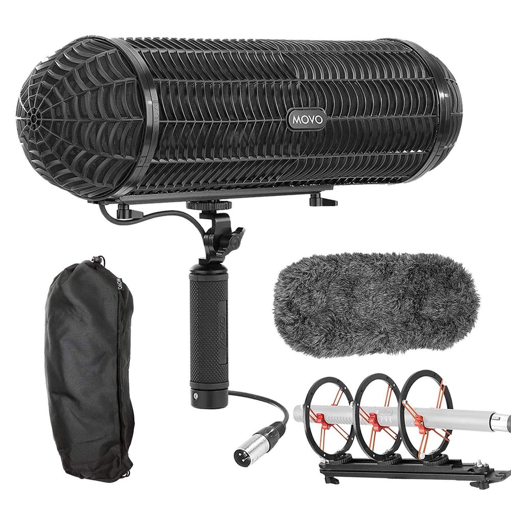 Wind & Vibration Protection System for Shotgun Microphones – 12-point Shockmount