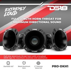 DS18 PRO-DKH1 2″ Compression Driver Horn 640W Max 8 ohm Super Tweeter Speaker