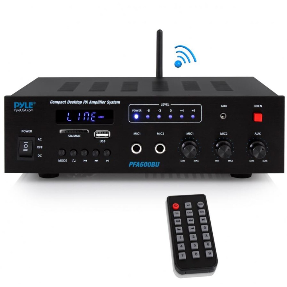 Bluetooth Public Address Compact Speaker & Microphone Receiver Amplifier System
