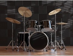 JBER 12 Pack Acoustic Foam Panels, 1″ X 12″ X Sound 1 of 12 PACK, Black