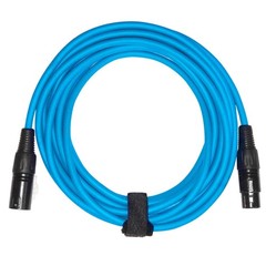 Pro Audio DJ 20′ ft XLR Male to XLR Female Blue Microphone Speaker Cables 20 Pa