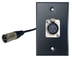 PROCRAFT Stainless Pro Audio Installation Wall Plate Loaded w/ Pigtail Cable USA