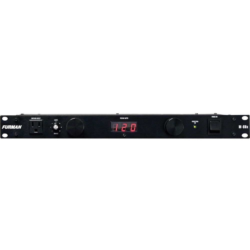 Furman M-8DX 15A Standard Power Conditioner with Lights and Digital Volt Meter