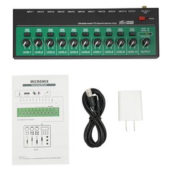 Professional Powered Mixer Power Mixing Amplifier 10 Channel Amp USB 10W