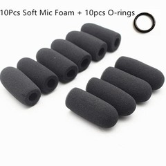 10 Pack Soft Mic Foam Covers Windscreens for David Clark M-4/M-7 Lightspeed Avia
