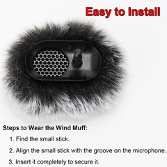 Microphone Windscreen for DJI Mic 2, Furry Wind Muff with DJI Mic 2, Fur Micr…