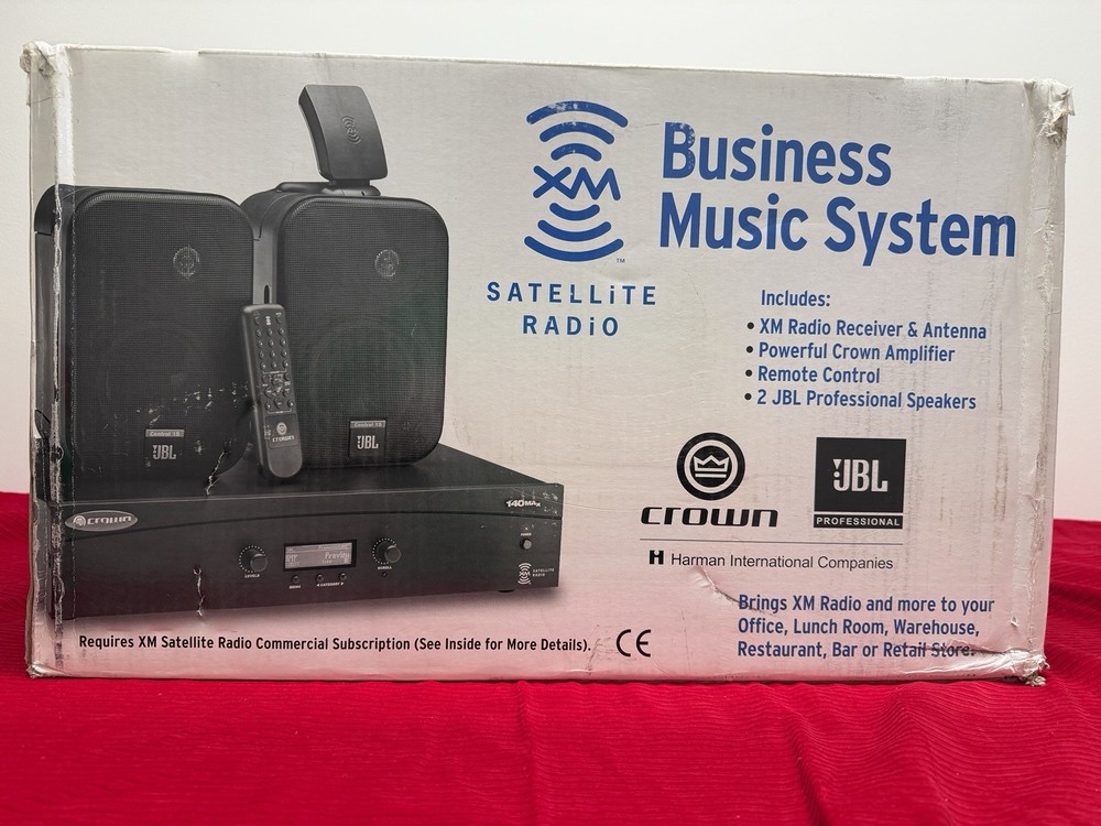 Crown Audio JBL G140MAXPACK Commercial XM Satellite Radio Business Music System