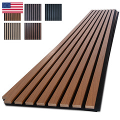 Neatiease Wood Panels For Wall 4-Piece 96 X 12.6 Soundproof Wood Slat Wall