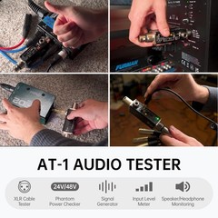 Xvive AT-1 Portable Audio Tester,Signal Generator, XLR Cable Tester, Black