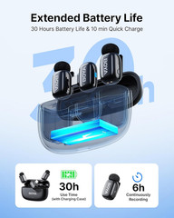 BOYA Mini 2 Wireless Lavalier Microphones for Iphone 15/16/17 & Android, AI Nois