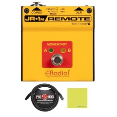 Radial Engineering JR1-M Momentary AB Footswitch Bundle w/Pig Hog PHM10 8mm M…