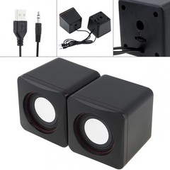Mini USB Power Computer Speakers Stereo Full-Range 3.5mm Jack for PC Phpone