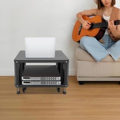 Highly Practical Audio Rack, Studio Rack with Wheels, Audio Rack with Wheels