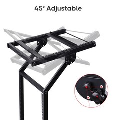 19″ 12U Rack Mount DJ Mixer Stand Studio Equipment Cart Stage Music Party Show