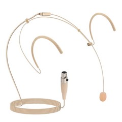 Pyle Pro Dual Over-Ear Headset Microphone – Beige/Matches Various Skin Types