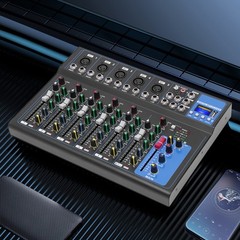 7-Channel Bluetooth Portable Audio Mixer USB Sound Mixing Console Board DJ