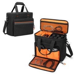 6 Slots Wireless Microphone Carrying Case, Mic Storage Bag with Thick Padding…