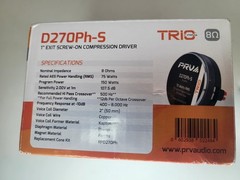 PRV Audio D270Ph-S- 1″ Exit Phenolic Compression Driver Vocal Reproduction 8ohms