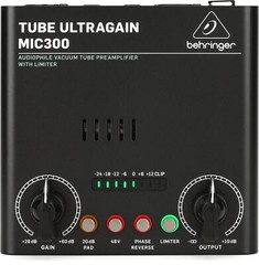 Behringer MIC300 Audiophile Vacuum Tube Preamplifier with Limiter