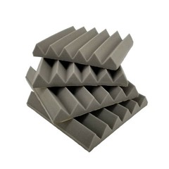 4 PK Black Premium Self Adhesive Glue Acoustic Foam Tiles 12x12x2 Soundproofing