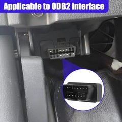 Right Angle OBD2 Splitter, Universal 16 Pin OBDII Extension Y Cable Black