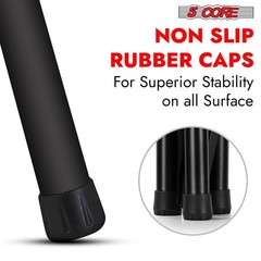 5 Core Speaker Stand Universal Mount Steel Construction 132 Lbs Capcity Black