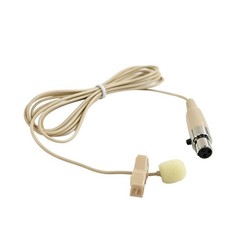 Beige Lavalier Lapel Mic 3-Pin XLR Microphone for GTD Audio G-787 G-733 G-622