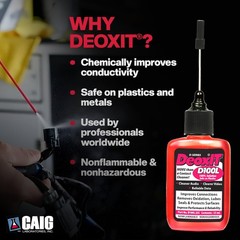 DeoxIT D100L25C Contact Cleaner with Precision Needle & Brush – Cleans, Deoxi…