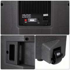 Dual 15″ Bluetooth Speaker Bass Sound System w/ Mic Remote USB/AUX for Party DJ
