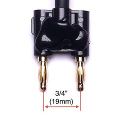 CNCESS CESS-081 Dual Banana Plugs to 1/4 TS Jack Speaker Cable Adapter 2 Pack