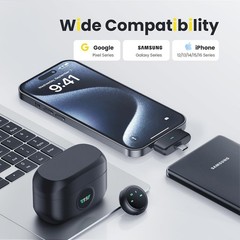2in1 K31 Wireless Mini Microphone Magnetic Lapel Mic for iPhone Android