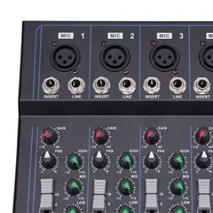 Portable 7-Channel Bluetooth Audio Mixer USB DJ Sound Mixing Console Board
