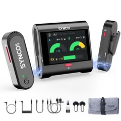 Wireless Microphone with Touch Screen, G3 PRO 2.4G Dual Lavalier Mic 820FT 10…