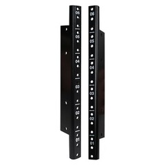 Sound Town 2-pack 6U Rack Rails, Black Powder Finish, with Screws (ST-RR-06U)
